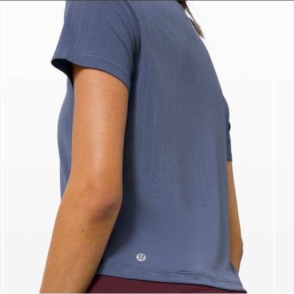 Lululemon Train to Be Short Sleeve
Ink Blue Perforated Crop Tee - Picture 2 of 7